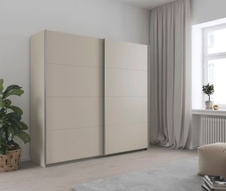 OTTO home Schwebetürenschrank Kleiderschrank Schrank Garderobe Schlafzimmerschrank THANOS (3 verschiedene Ausstattungen BASIC/CLASSIC/PREMIUM (inkl. SOFT-CLOSE) Optional mit Spiegel, Metall-Griffleisten alufarben MADE IN GERMANY