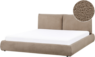 Wasserbett Bouclé VINAY 180 x 200 cm Braun