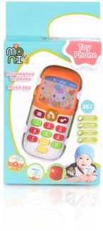 Moni Kindertelefon 1060 Spielzeughandy Musik, verschiedene Geräusche, Lichter bunt