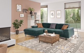 COTTA Ecksofa Komaris L-Form, B: 244 cm, mit Kopfteilverstellung, optional Bettfunktion, Bettkasten & Licht