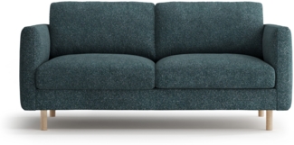 Micadoni Sofa Eden 2-Sitzer Strukturierter Stoff Grün Blau Melange