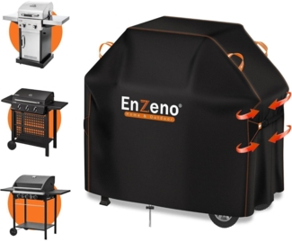 Grillabdeckung wetterfest 120x60x120cm Gasgrill Staubdicht Abdeckplane Schwarz