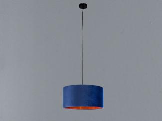 Smartwares 'Vintage' Pendelleuchte mit Lampenschirm, Samt, Ø 40cm, Blau