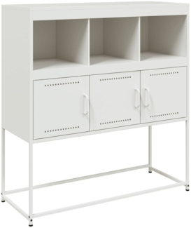 vidaXL Sideboard Weiß 100,5x39x107 cm Stahl 846595