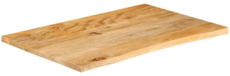 vidaXL Tischplatte mit Baumkante 80x60x2,5 cm Massivholz Mango 370452