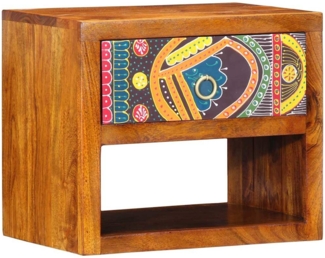 vidaXL Nachttisch Braun 40 x 35 x 35 cm Massivholz Akazie 4016515