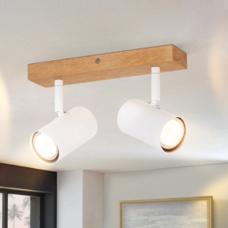 ZMH LED Wandleuchte Innen Deckenlampe Weiß Metall Modern GU10 Fassung 330° Drehbar Flur, Hochwertige Material, ohne Leuchtmittel, Drehbar für Wohnzimmer Schlafzimmer Küche Treppe