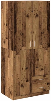vidaXL Kleiderschrank Altholz-Optik 80x52x180 cm Holzwerkstoff 855886