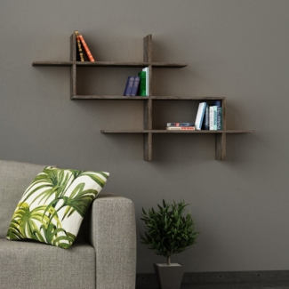 Decortie Wandregal Halic, Wandregal Modern Bücherregal Display Unit, 150 x 22 x 82 cm