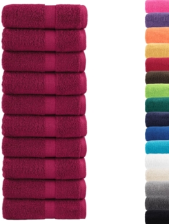 vidaXL Premium Waschhandtücher SOLUND 10 Stück Bordeaux 30x30 cm 600gsm 137205
