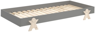 Stapelbett Karlene 204x94x28 Kinderbett MDF Grau