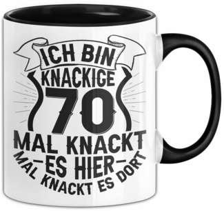 Trendation Tasse 70er Geburtstag Geschenk Männer Frauen Ich Bin Knackige 70 Tasse Gesch