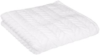 Ross Uni Handtücher Sensual Skin 9001 Zopfmuster|Handtuch 50x100 cm| weiss