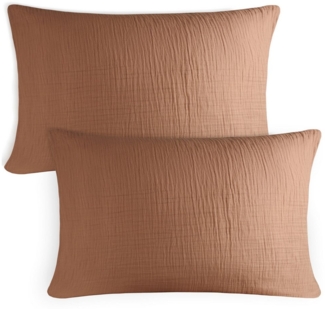 Blumtal Kissenbezug Musselin Kissenbezug - Oeko-TEX zertifiziertes Musselin Kopfkissen, (2 Stück), 100% Baumwolle