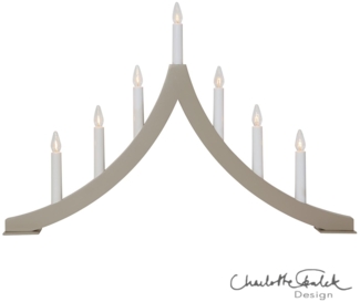 Lichterbogen ,Pagod', 7-flammig, Holz, beige