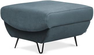 Wohnideebilder Silva Blau Fußhocker PU-SIL-100VE