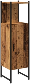 vidaXL Badschrank Altholz-Optik 33x33x120,5 cm Holzwerkstoff 857706