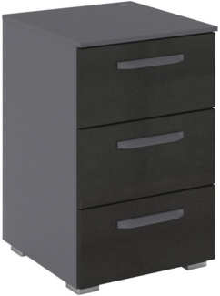 rauch Nachtkommode Nachttisch Nachtkonsole OTELI in Dekor- oder Hochglanzfront (Breite 40 cm inkl. Soft-Close-Funktion), mit 3 geräumigen Schubladen für viel Stauraum MADE IN GERMANY