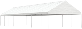 vidaXL Pavillon mit Dach Weiß 17,84x5,88x3,75 m Polyethylen