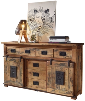 Woodroom Sideboard Pali (Mango massiv natur gewachst, 150x90x45 cm), Sideboard, Kommode, Wohnzimmerschrank