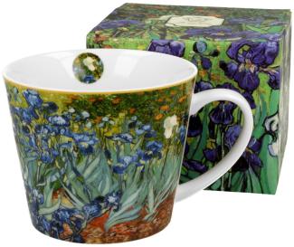 DUO ART GALLERY Becher 610 ml IRISES New Bone China Porzellan