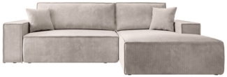 Selsey Ecksofa FARESE NEW, mit Schlaffunktion, Bettkasten und tierfreundlichem Cordbezug, 267 cm