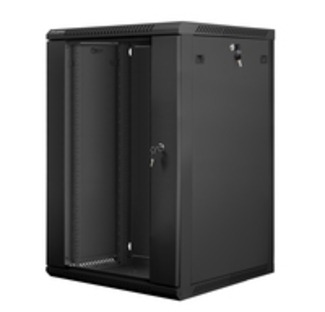 LANBERG 19 18U 600x600 Rack Wandschrank Glastür schwarz