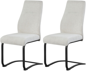 Madrid Stuhl 2er Set - Stuhl (B/H/T): 43 x 98 x 59 cm in Creme