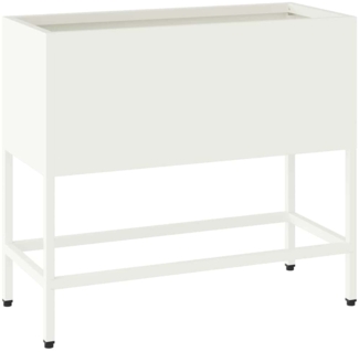 vidaXL Hochbeet Gartenpflanzer Weiß 60 x 26 x 45 cm Stahl 865884