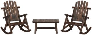 vidaXL 3-tlg. Garten-Lounge-Set Massivholz Fichte 3185534