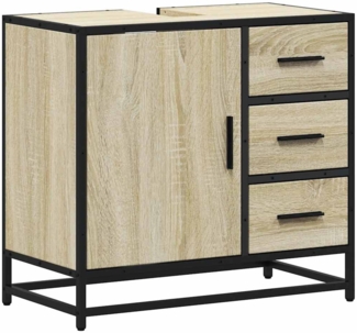 vidaXL Badschrank Sonoma-Eiche 65x33x60 cm Holzwerkstoff 849275