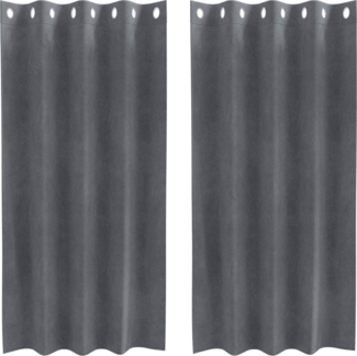 vidaXL Vorhänge 2 pcs Hellgrau 140 x 175 cm Samt 4107284