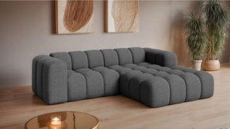 OTTO home Ecksofa KALLIE Design-Sofa mit Wellenunterfederung, Bubble-Optik, 248/186/72cm, moderne Steppung, hoher Sitzkomfort und modernes Design