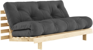Schlafsofa ROOTS 160 cm Polster DARK GREY Klappsofa Gestell Kiefer