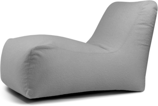 Sitzsack ‘Lounge‘, Bezugstoff - Teddy, 100% Polyester, White Grey, 80x135x80 cm cm.