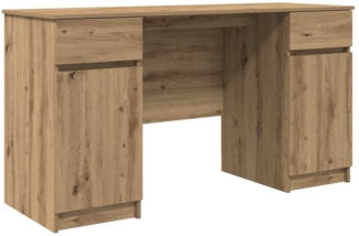 vidaXL Schreibtisch Eiche handwerklich 140 x 49 x 76 cm Holzwerkstoff 3328515