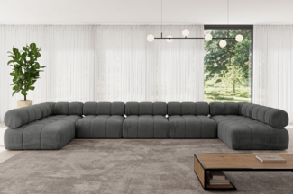 ALTDECOR Wohnlandschaft Garvo-U3, Corner Sofa U-Form Vielseitige Sofa Wohnlandschaft Wohnzimmer, Sofa Praktische Bequeme Funktionsecke Couch L-Form Eckcouch
