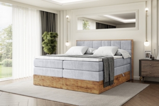 ALTDECOR Boxspringbett LOLLI7 KING (Multipocket-Matratze H4, H3 Matratze Bonellfederung, Topper, Kopfteil)