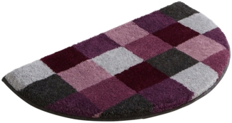 Grund Badematte Mosaik, Höhe 20 mm, rutschhemmend beschichtet, fußbodenheizungsgeeignet, Kunstfaser, halbrund, angenehm weich, auch als 3 teiliges Set erhältlich, Made in Europe