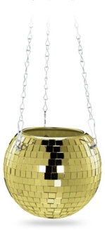 Discokugel Pflanzentopf in Gold 10051988