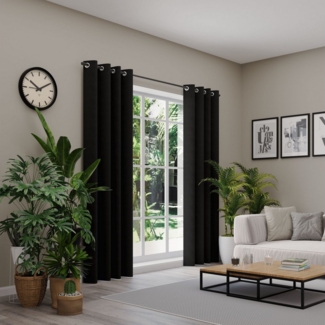 Neutex for you! Vorhang BELMONDO, Ösen (1 St), blickdicht, Uni mit samtiger Oberfläche, nach Maß