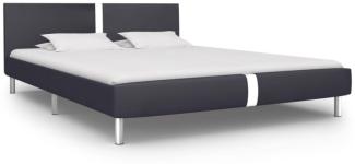 vidaXL Bettgestell Schwarz Kunstleder 120x200 cm [280827]