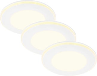 Briloner LED-Einbauleuchten 3er Set Mini 4,9W,425lm weiß Nachtlichtring