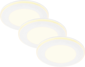 Briloner LED-Einbauleuchten 3er Set Mini 4,9W,425lm weiß Nachtlichtring