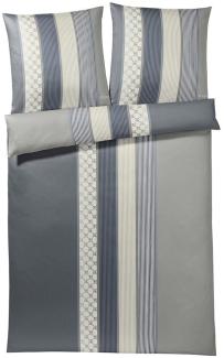 JOOP Bettwäsche Cornflower Stripe deep coal|160x210 cm + 65x100 cm