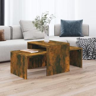 vidaXL Couchtisch-Set Räuchereiche 100x48x40 cm Holzwerkstoff 815546