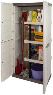 GarPet Garten-Geräteschrank Besenschrank Gartenschrank Kunststoff Putzschrank Wasserdicht Schrank