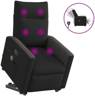 vidaXL Elektrischer Massagesessel mit Aufstehhilfe Schwarz Stoff 3324075