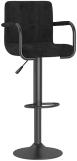 vidaXL Barhocker Schwarz Samt 334645
