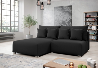 AX LIVING Ecksofa mit Schlaffunktion Ederra 208 cm breit – dunkelgrau L